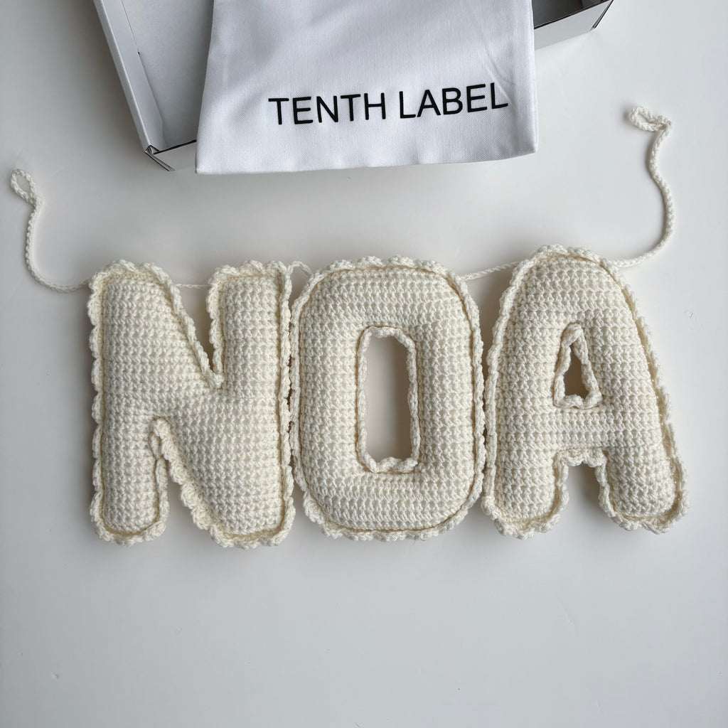 Crochet frill garland