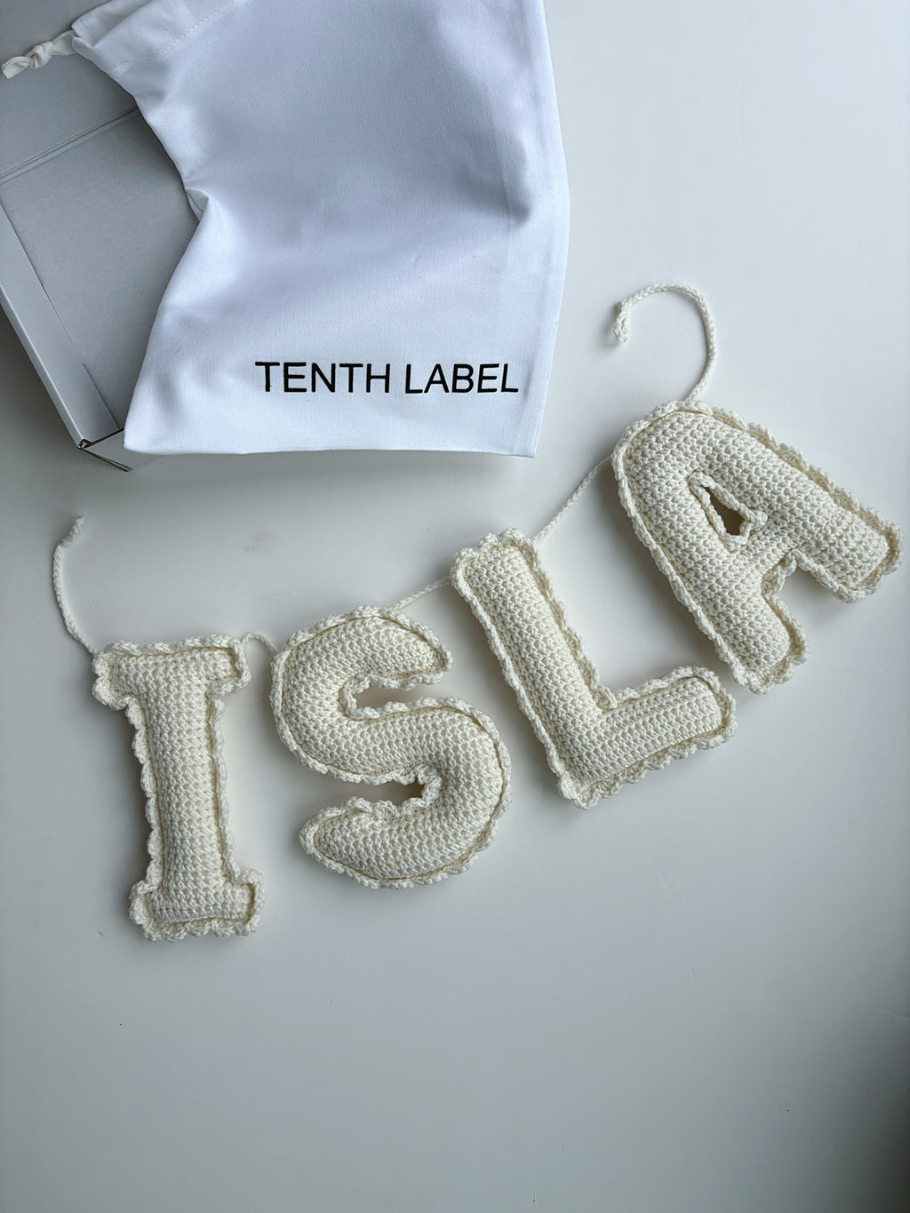 Crochet frill garland