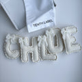 Crochet frill and bow garland