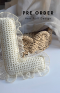 Crochet frill ribbon garland